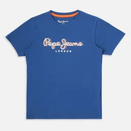 Pepe Jeans Boys Typography Printed Round Neck Pure Cotton T-shirt-image-39