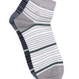 Arrow Men Pack Of 2 Striped Pure Cotton Ankle Length Socks-picture-33