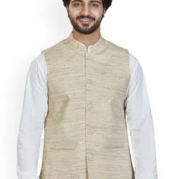 Authentics Woven Design Nehru Jackets-16