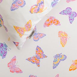 Zookeeper  A Flutter of Wings Bed Sheet and Shams Set -Single-Fitted +1 Shams Multicolour image 3