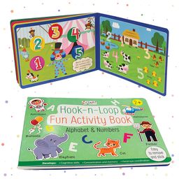 pegasus Hook n Loop Fun Activity Box | Velcro Books | Montessori Activity | Busy Book | - Discover Alphabets & Numbers Through Play image 3