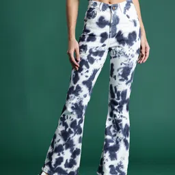 DressBerry Women Bootcut Fit Tie & Dye Dyed Jeans-image-58