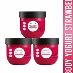MEGLOW Set Of 3 Strawberry Yogurt 48Hrs Hydrating & Moisturizing Body Cream - 200 ml Each-38