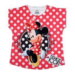Disney by Wear Your Mind Girls Red & White Printed Top-53