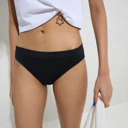 Superstar by Westside Black Seam-Free Bikini Brief-image-87