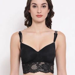 Clovia Black Non Wired Padded Bralette-image-38