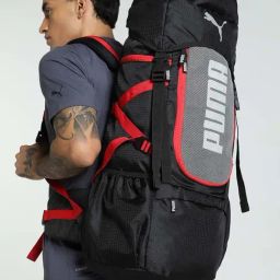 Puma Black & Red Solid Rucksack Bag-3
