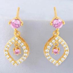 Zavya Star Leaf Gold Plated 925 Sterling Silver Earrings-image-13