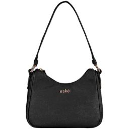 Eske Black Solid Medium Shoulder Handbag-picture-9
