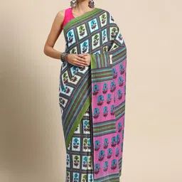 BUTA BUTI Floral Pure Cotton Saree-38