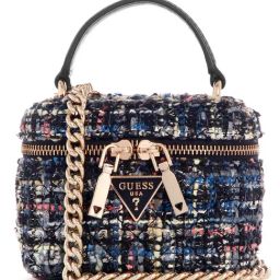Guess Black Multi Self-Design Spark Mini Cannister Handbag-image-30