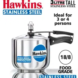Hawkins Silver Stainless Steel 3 L Induction Based Pressure Cooker - Set of 1-23