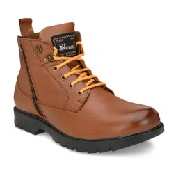 Shences Tan Derby Boots-image-98