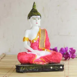 eCraftIndia Red Buddha Decorative Showpiece - 24 cm-image-46