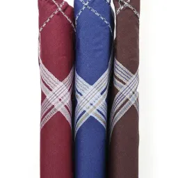 Crusset Multicolor Cotton Handkerchiefs - Pack of 3-picture-44
