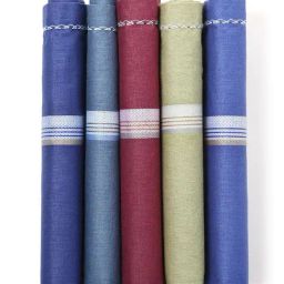 Crusset Multicolor Cotton Handkerchiefs - Pack of 5-12