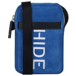 Hidesign Blue Printed Medium Cross Body Bag-image-8