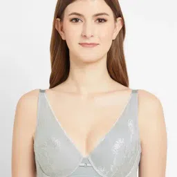 Wacoal Grey Under Wired Padded Plunge Bra-image-14