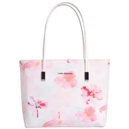 Lino Perros White Printed Medium Tote Handbag-image-54