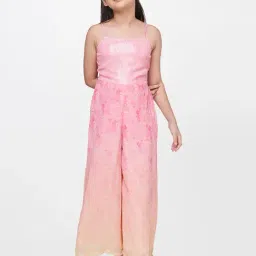 AND girl Kids Pink Printed Jumpsuit-picture-9