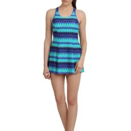 Speedo Blue Printed Swimwear Dress-image-88