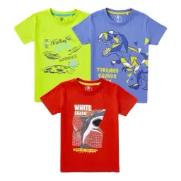 Cub McPaws Kids Multicolor Cotton Printed T-Shirt-image-54