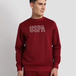 U.S. Polo Assn. Dark Red Regular Fit Round Neck Active Sweatshirt-33
