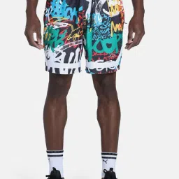 Puma Multicolor Regular Fit Printed Sports Shorts-image-6