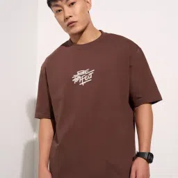 People By Pantaloons Brown Boxy Fit Printed T-Shirt-image-59