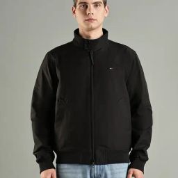 TOMMY HILFIGER Black Regular Fit Solid Jacket-picture-12