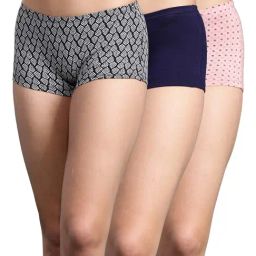 Leading Lady Multicolor Printed Boy Shorts - Pack of 3-image-95