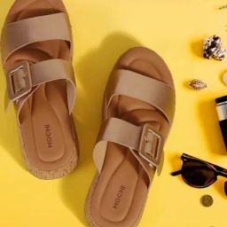 Mochi Women's Pink Slide Sandals-image-70
