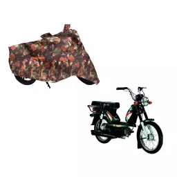 Auto Pearl Waterproof Two Wheeler Cover For TVS XL Super (Green & Multi Color)-image-28