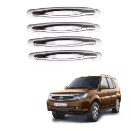 SPREADX Plastic Stylish Car Compact White Colour Elegant Door Guard Protection Universal Type Suitable for Tata Safari Strome (Set of 4 Pcs)-13