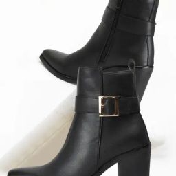 Elle Women's Black Casual Booties-image-94