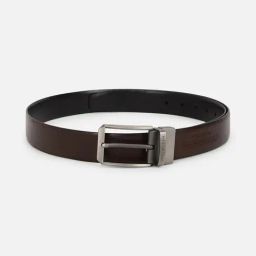 Van Heusen Brown Leather Textured Reversible Belt-image-30