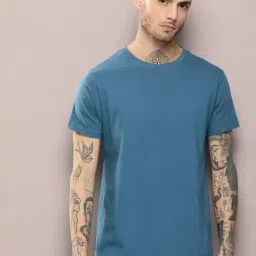 Dillinger Blue Cotton Regular Fit T-Shirt-picture-4