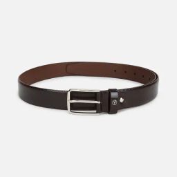 Van Heusen Brown Leather Textured Waist Belt-75