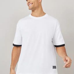 Styli White Relaxed Fit Oversized Cotton Crew T-Shirt-image-38