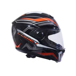 HIKER by Varroc COMET PRO MAX Helmet Gloss Black & Orange Large 600 mm Full Face, HD3-43