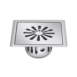 Sanjay Chilly Square Ezee Floor Drainer With Cockroach Trap Silver 127 x 127 mm, SCCT-SE-GS-127-image-23