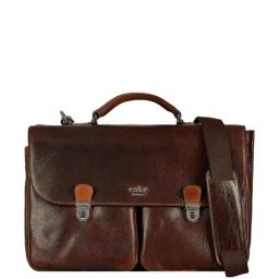 Eske Tan Leather Large Laptop Messenger Bag-picture-19