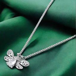 crash.club By CKC 925 Silver Butterfly Pendant Necklace with Sparkling Accents-image-87