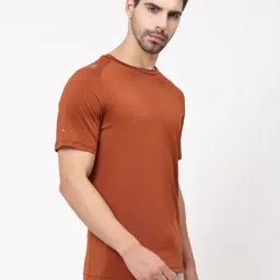 Dida Rust Polyster Regular Fit Colorblock T-Shirt image 4