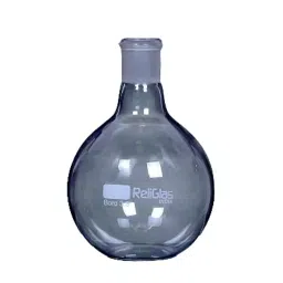 RELIGLAS 25 ml Capacity Amber Flat Bottom Flasks With Socket Size 19/26, 02.347A.01-0