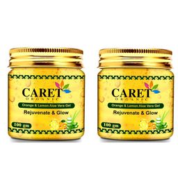 CARET ORGANIC Set Of 2 Orange & Lemon Aloe Vera Gel- 100 g Each-41