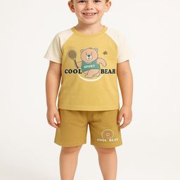 YK Unisex Kids Printed T-shirt with Shorts-image-47