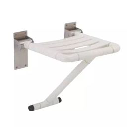 PLATO Shower Seat Wall Mounted Upto 200 Kg Holding Capacity with SS Hinges & Stand, 4291-picture-48