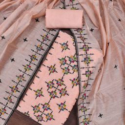 LeeliPeeri Designer Embroidered Unstitched Dress Material-image-56