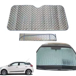 Auto Pearl F129 Dashboard Sun Shade Cover with Suction Cup for Elite i20 (Grey)-picture-45